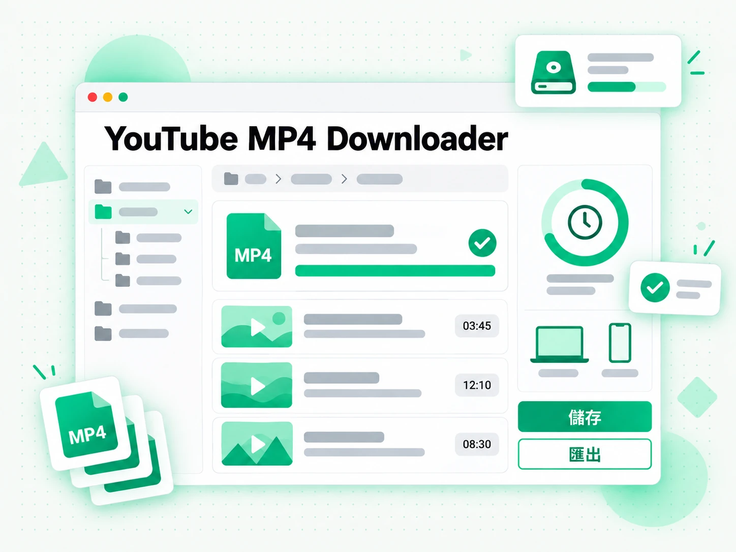 YouTube MP4 Downloader:下載完成的影片檔案
